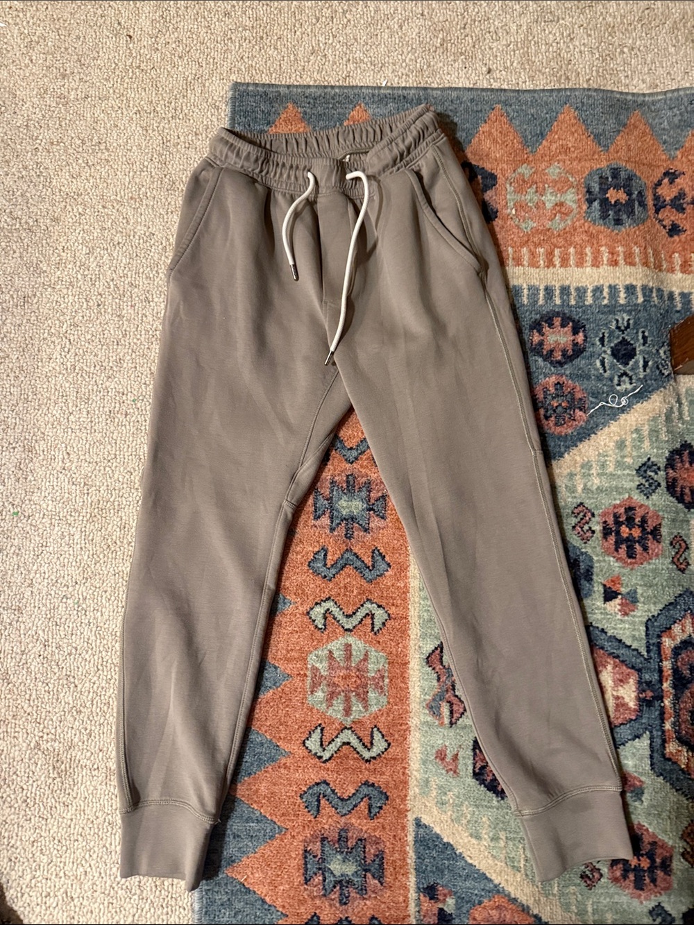 American Eagle Outfitters Taupe Track Joggers with Drawstring